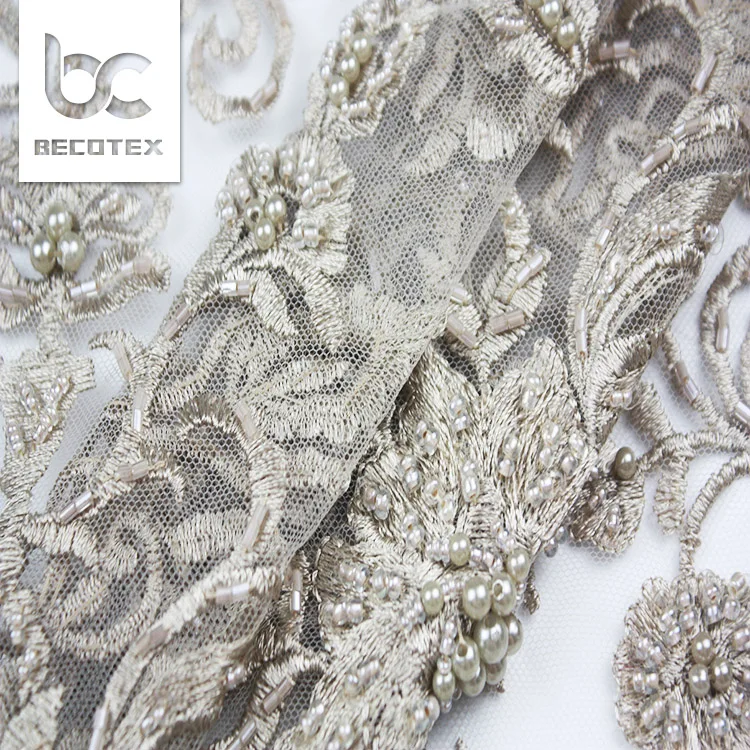 2024 new sequins tulle beaded lace for show high quality french lace dress fabric