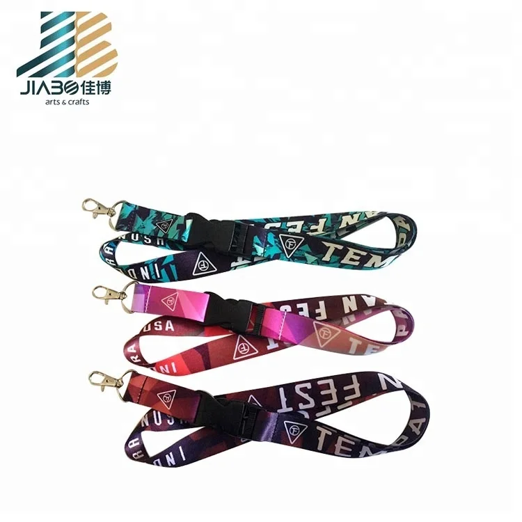 New custom sublimation printing retractable sports lanyards for teenagers