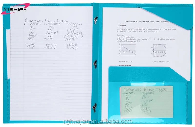 OEM factory custom printed A4 size 3 prongs pocket clear pp plastic decorate folders