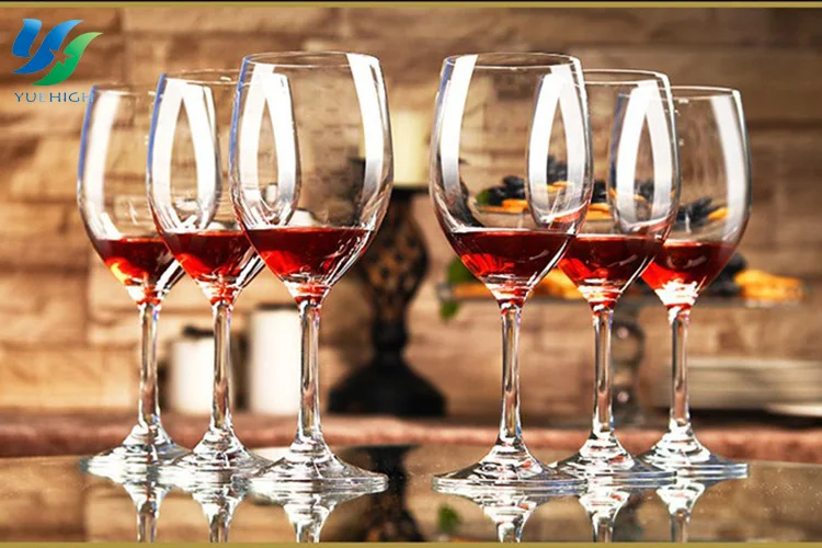 
OEM Elegant Wine Glass Crystal Glass Drinking Transparent Wine Glass 