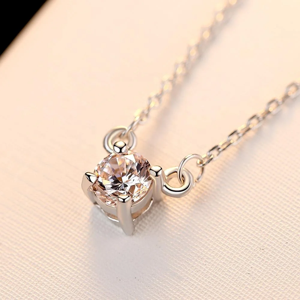 Модные высококачественные женские ювелирные украшения из драгоценных камней CZCITY, ожерелье из серебра 925 пробы, подвески