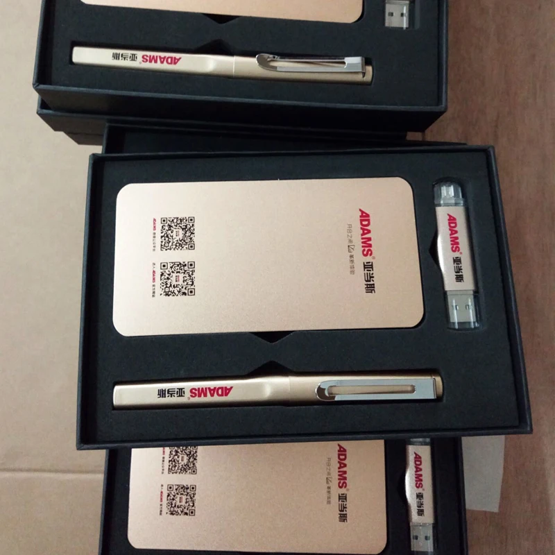 Premium business promotional gift customized logo printing 6000mAh slim power bank business gift set