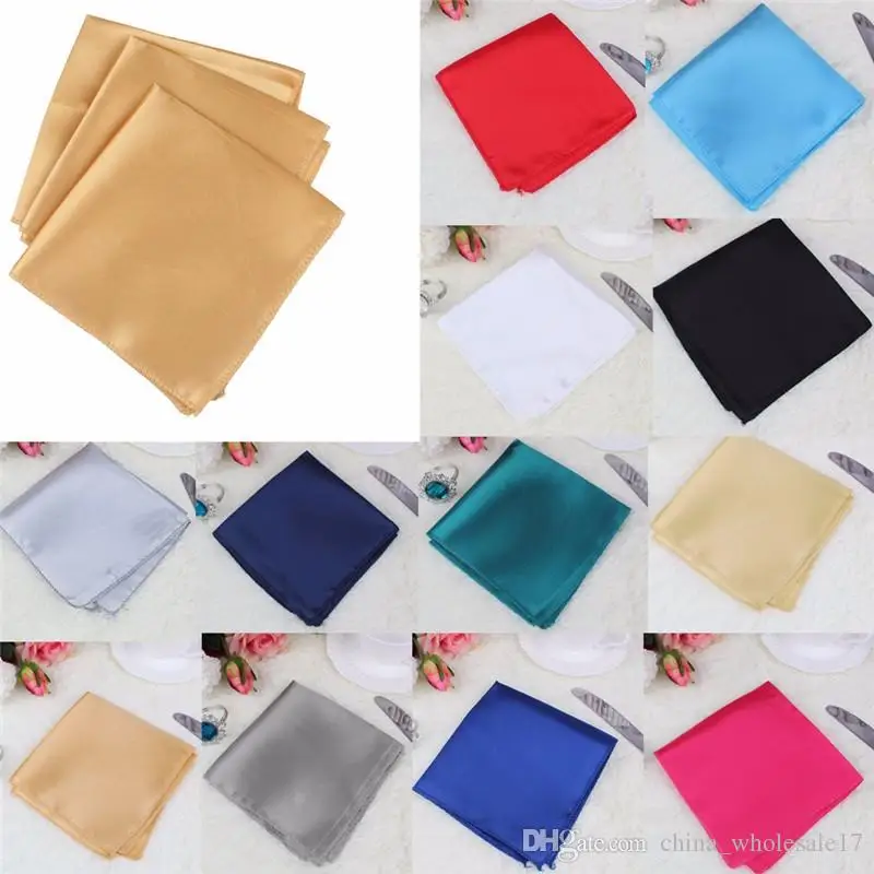  Satin Table Napkin Wedding Napkins 30*30cm Pocket Handkerchief for Decoration