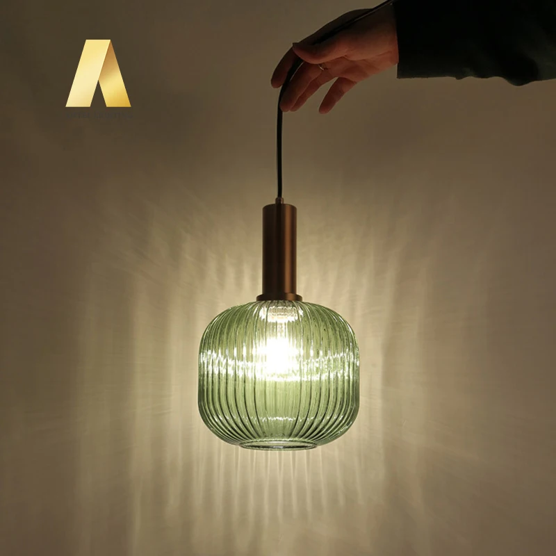 
modern kitchen decorative led bulb glass lamp shade pendant lamp coloful dining room and bedside lamp lights for home 