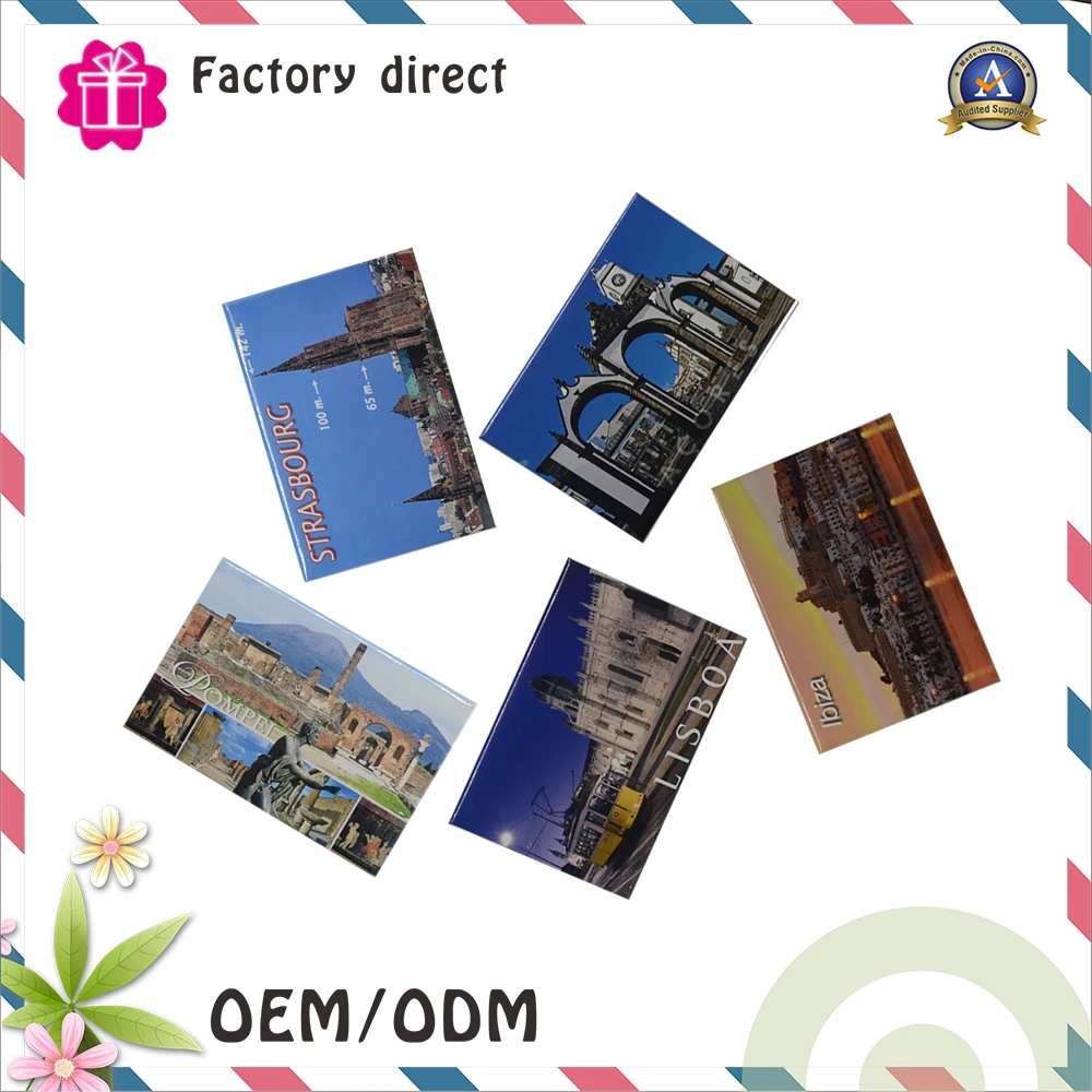 China Factory Tinplate Paper Epoxy Custom Fridge Magnet Bookmark