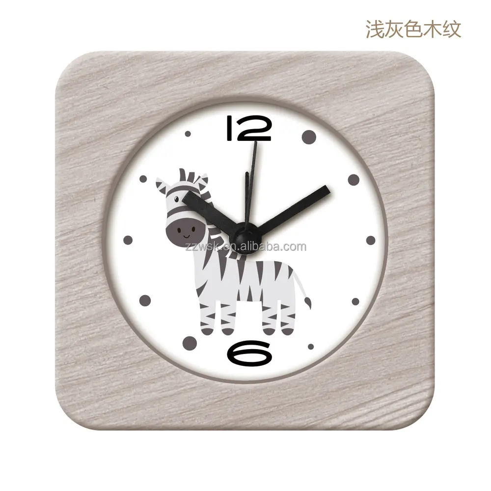 2021 OEM Custom wood silence alarm desk clock