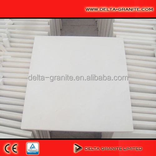 Snow white marble tiles for paving