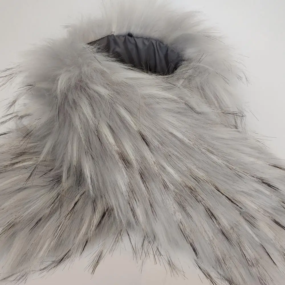 Искусственный мех енота для парки пальто воротник