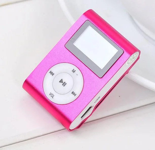 Low price mp3 with high quality player lcd screen metal clip