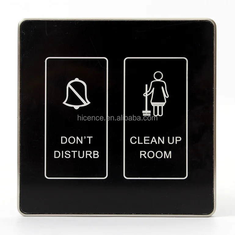 Tempered Glass Touch Panel Zinc Alloy Frame DND MUR Indoor Control Switch with hidden ring bell switch smart