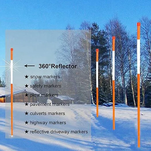 KIG Factory Custom FRP Fiberglass Road Markers Flexible Traffic Delineator Posts