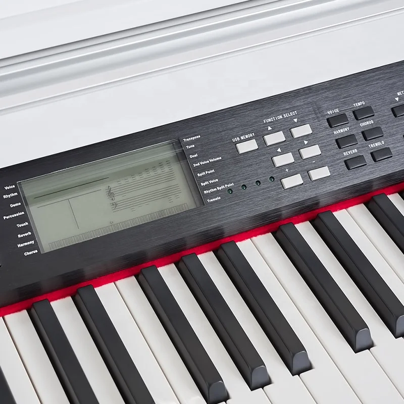 HUANGMA Premium Quality Pearl White Digital Upright Piano HD-8838M