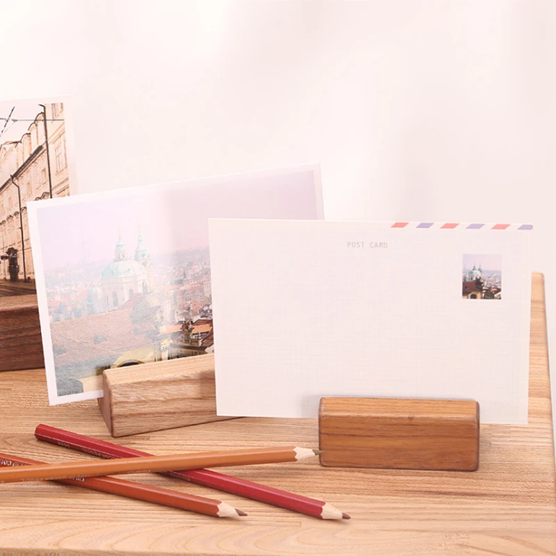 Пользовательские деревянные изделия ручной работы, дома и свадебных фотографий подставка деревянная фото карты держатель основания