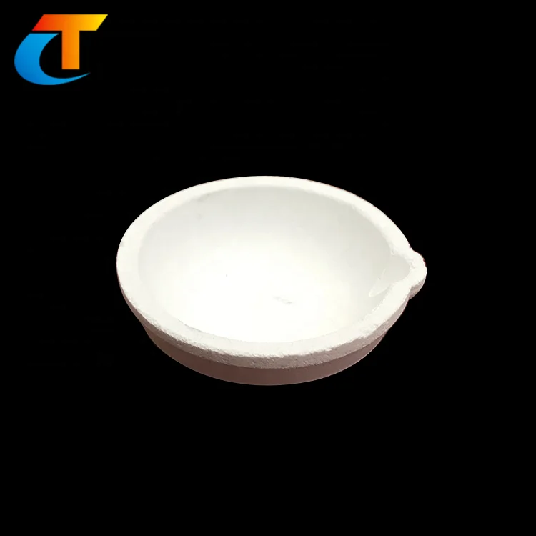 Огнеупорный плавленый кварцевый тигель из силикона и керамики Чаша для плавления стекла