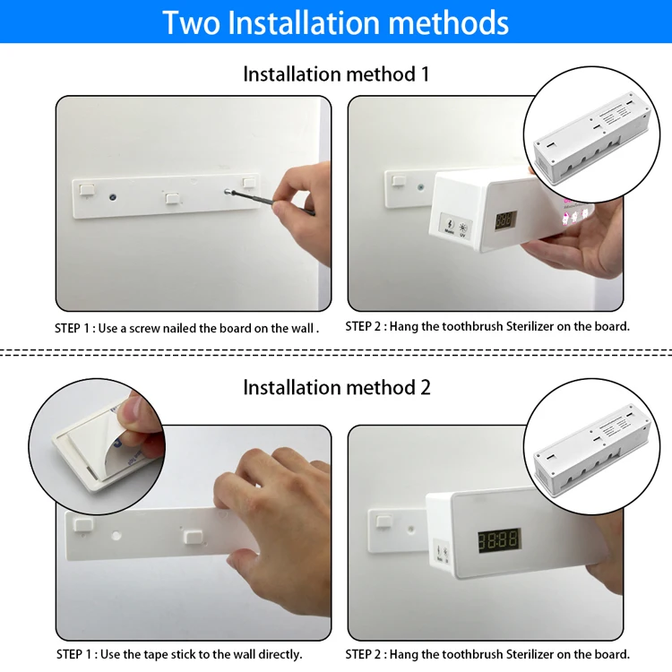 
UVC Toothbrush Sterilizer Amazone Hot-Sell Portable Holder Single Head Toothbrush Sanitizer with UVC Light 
