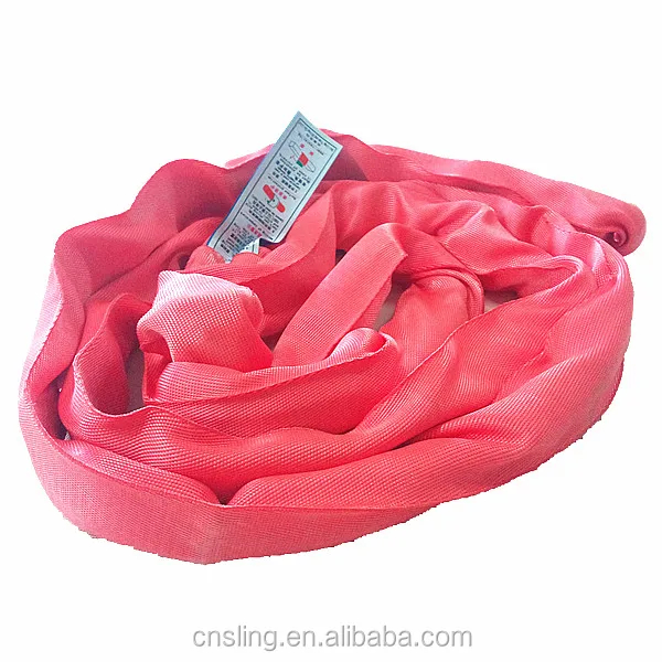 1ton - 50 tons heavy duty polyester soft round sling/endless loop round sling