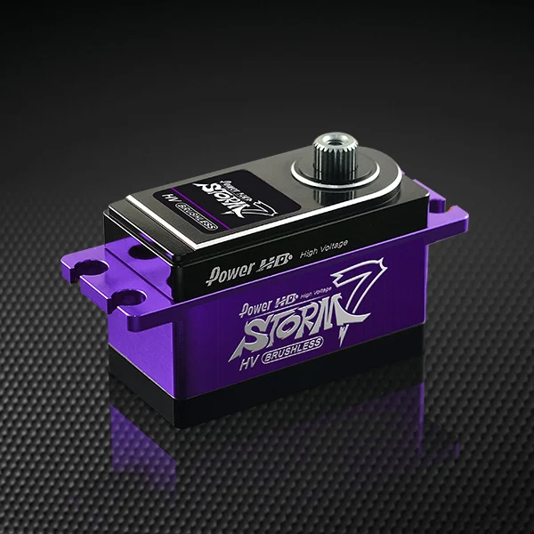 Power HD Digital STORM-7 HV Brushless Short Body Metal Gear Servo Use for RC Drift Car and Touring Car