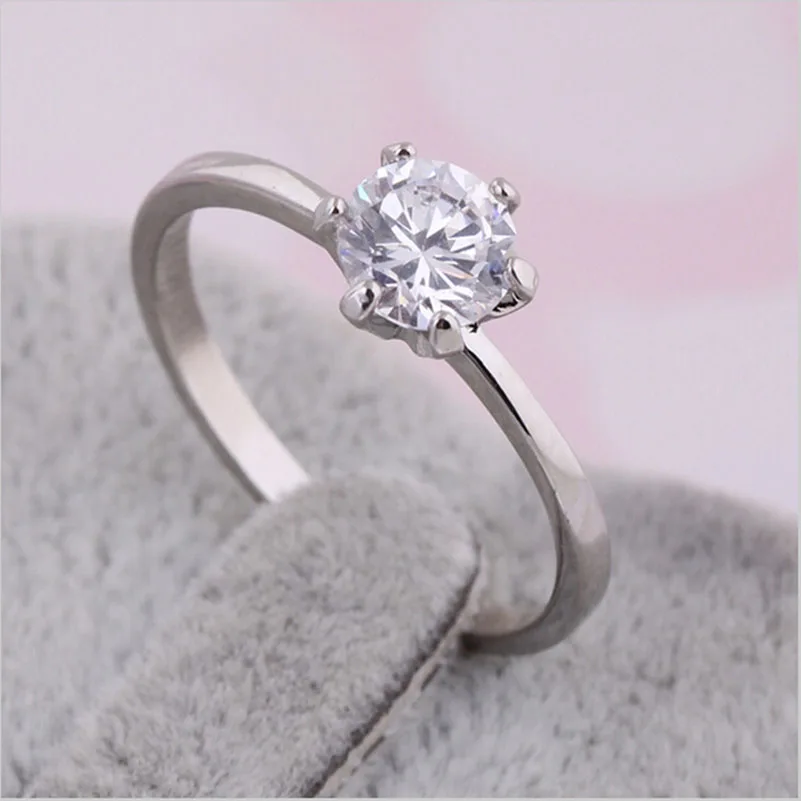 Anillos Gifts CZ Ring Gold Plating Platinum Wedding Ring Couple Models Anelli Donna Knuckle Ring Engagement