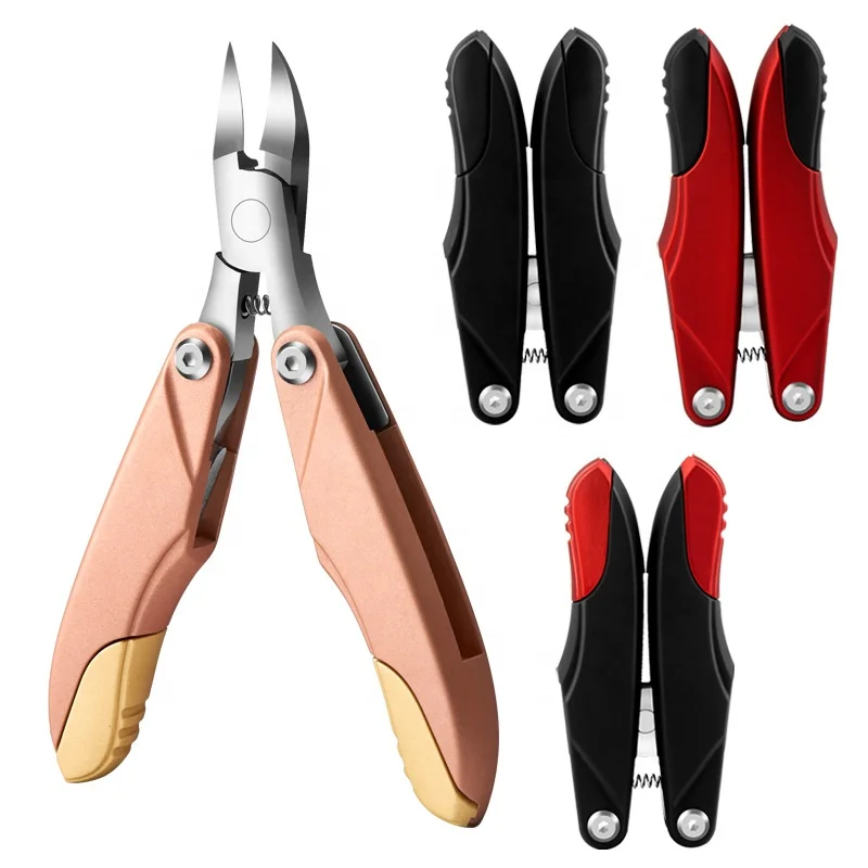 Stainless steel multifunctional folding eagle nose pliers cuticle nipper nail groove special scissors toenail scissors