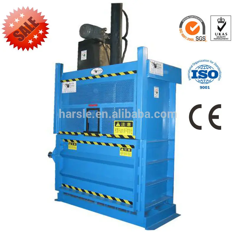 Vertical cardboard and plastic press machine