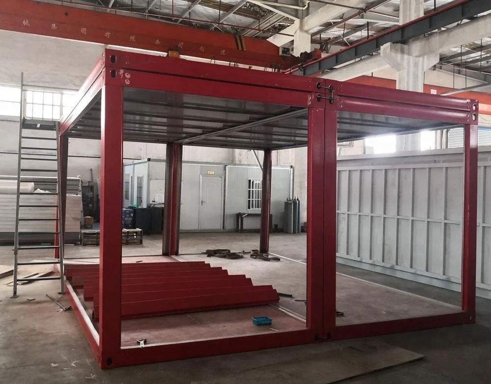 Commercial portable prefab container glazing room