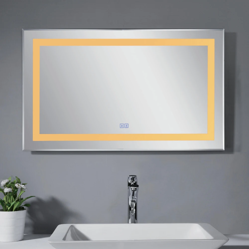 Hotel bathroom IP44 round illuminated backlit Led bathroom mirror