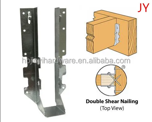 Galvanized iron plate joist hanger for wood house