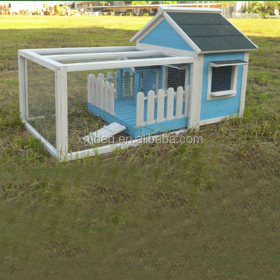 wood small pet house Wooden Rabbit Cage with enclosed run