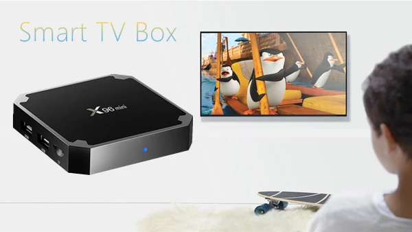 S905W X96 мини smart tv android 7 1 usb ГБ 8 2 16 x96 6 0 box ТВ-тюнер для
