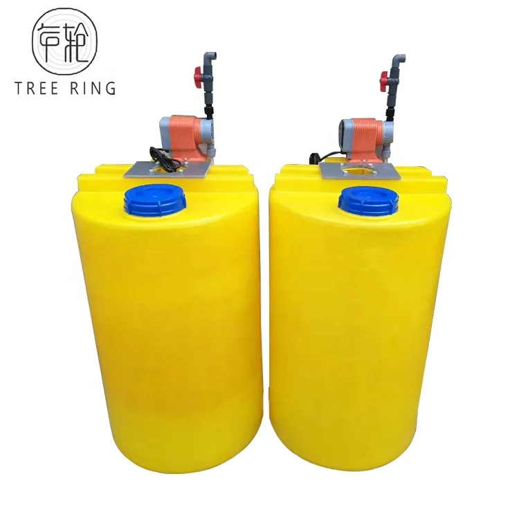 200Litre  Rotomolding Round Open Top Cylindrical Water Treatment Plant Poly Water Chemical Dosing Tank