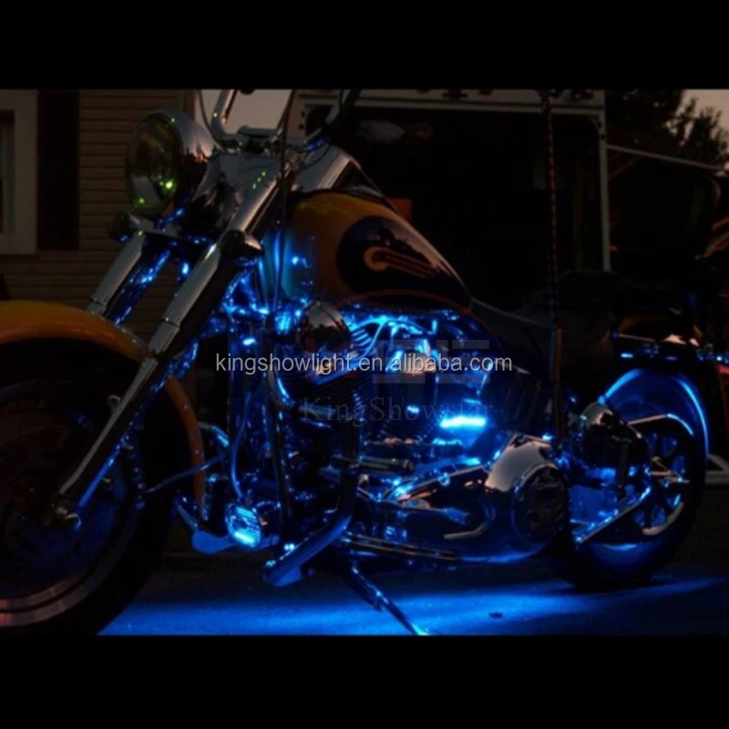 12 шт. RGB LED мотоциклетное освещение миллионов цветов неоновые светящиеся полосы аксессуары для мотоциклов комплект света