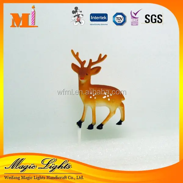 Hot Sale Personalized Plastic Christmas Ornaments Cake Decoration Birthday Candles