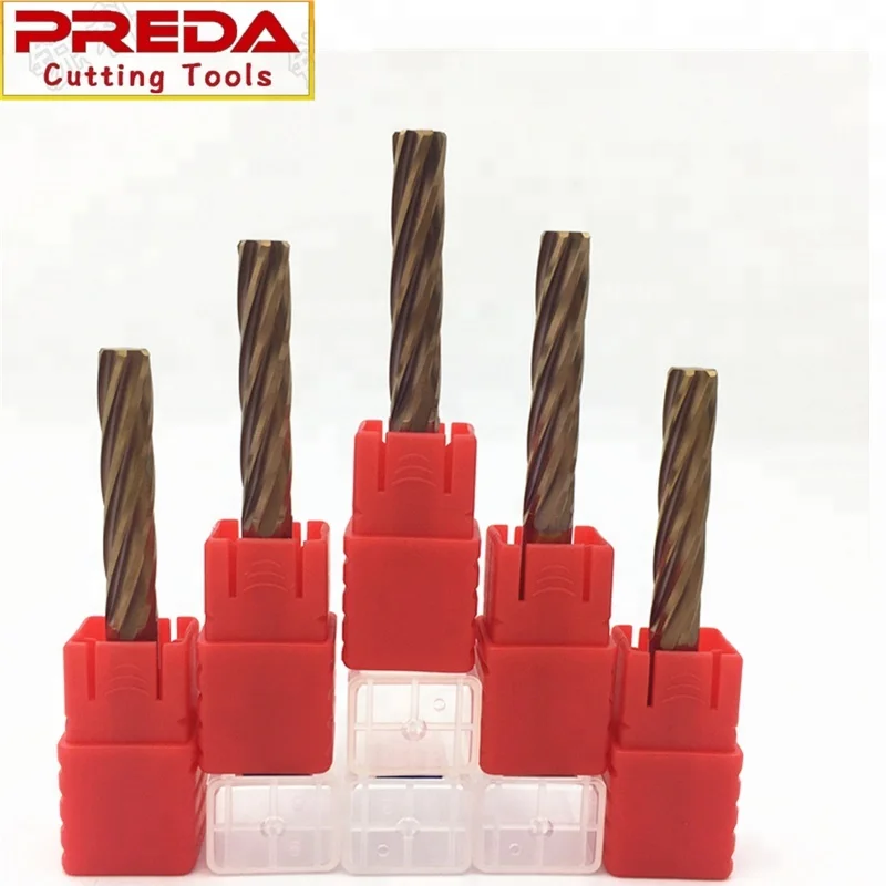 Tungsten Cutting Tools 6 flutes TiSiN Solid Carbide Reamers