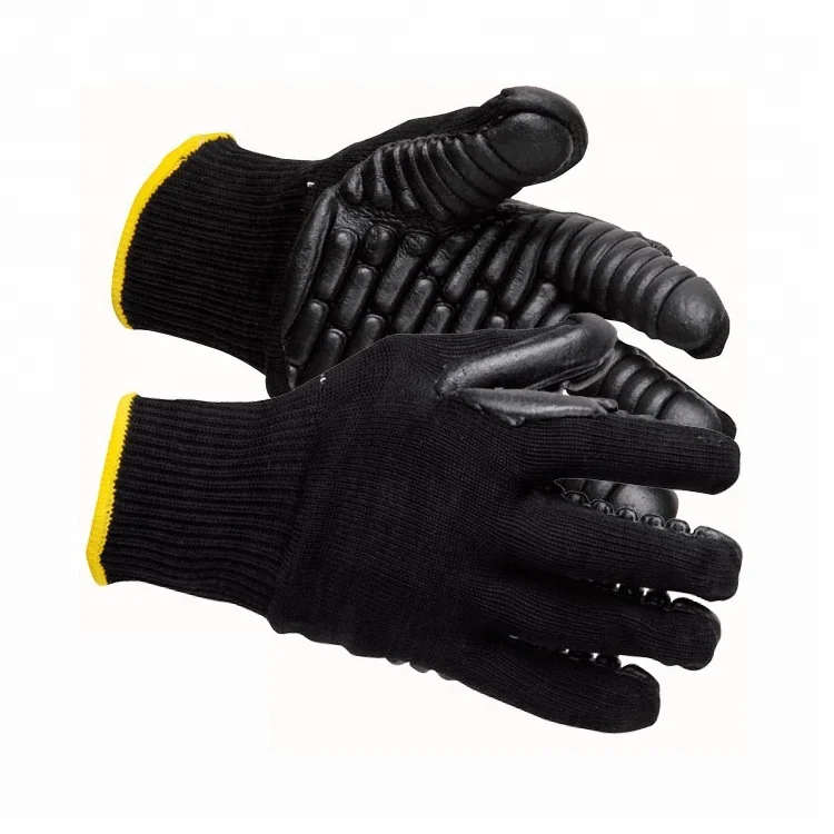 Safety Work Rubber Foam Latex Coated Anti Vibration Gloves