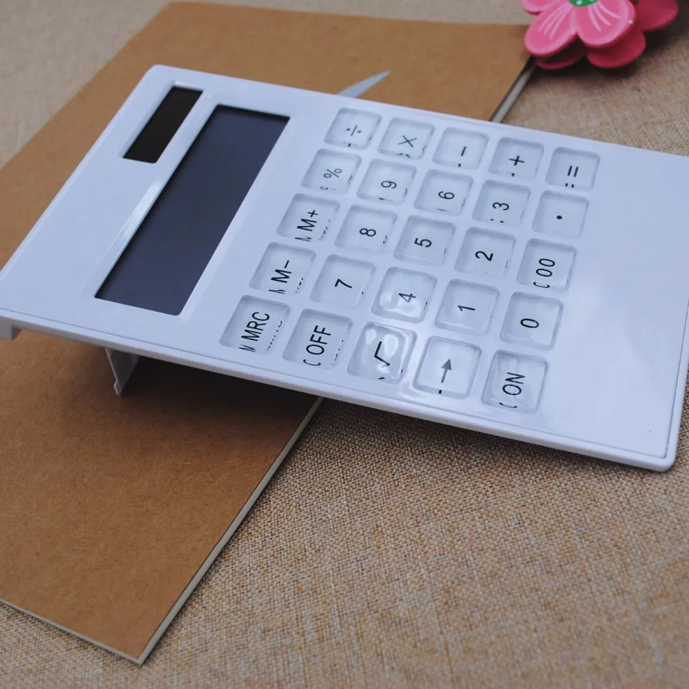 Stock!!!Custom logo Classic white solar energe calculator