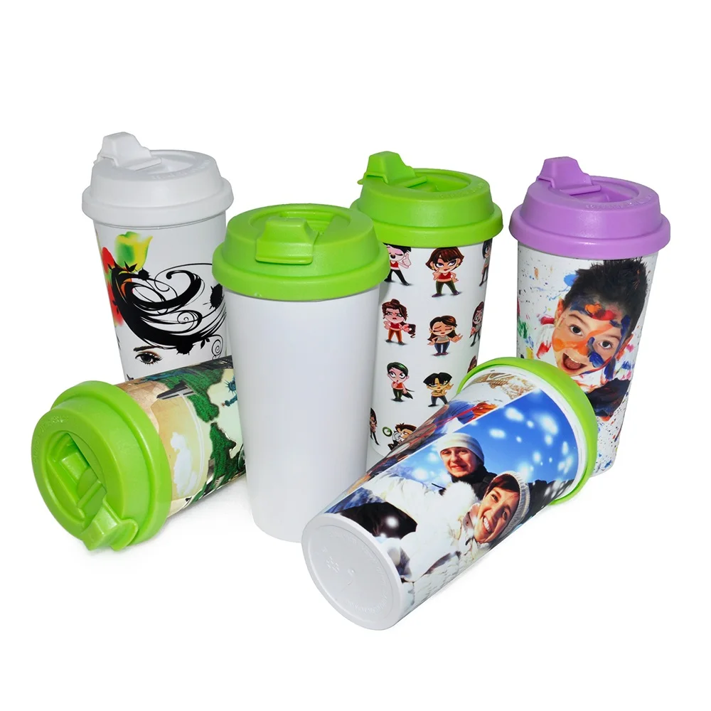 Wholesale Sublimation Double Wall Tumbler Cup with flip-lock lid