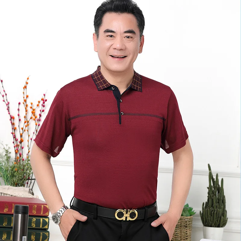 2019 NEW ARRIVAL grandfather short sleeve custom fit soft poly&cotton polo shirt