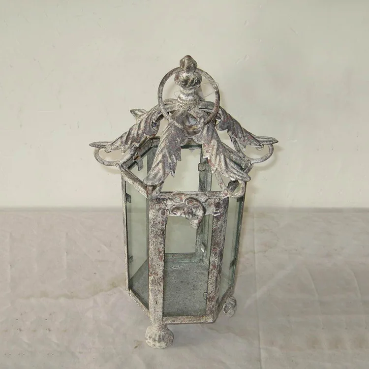 Outdoor Wrought Cast iron Candle Holder Decorative Lantern