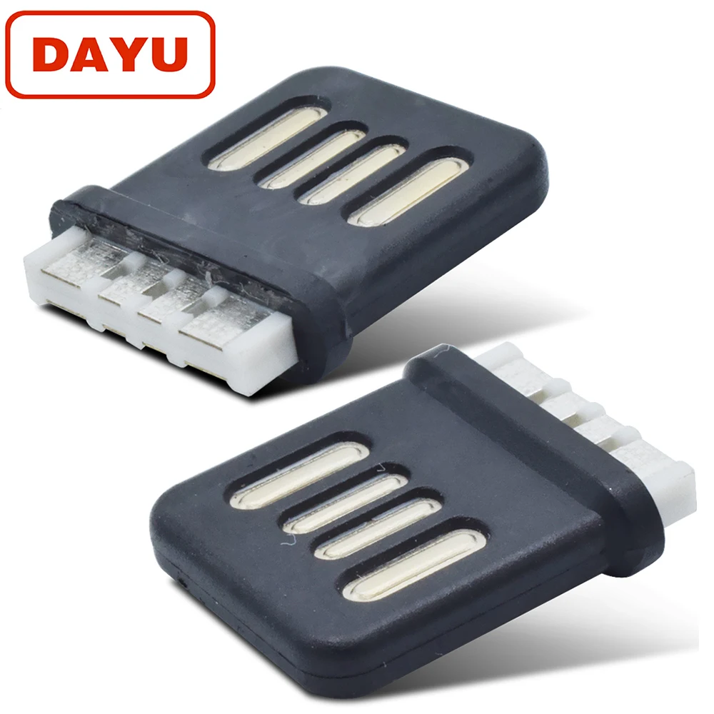 
Double-Sided Reversible USB A male Connector USB 2.0 Plug Jack Port Connector for Wire Solder 