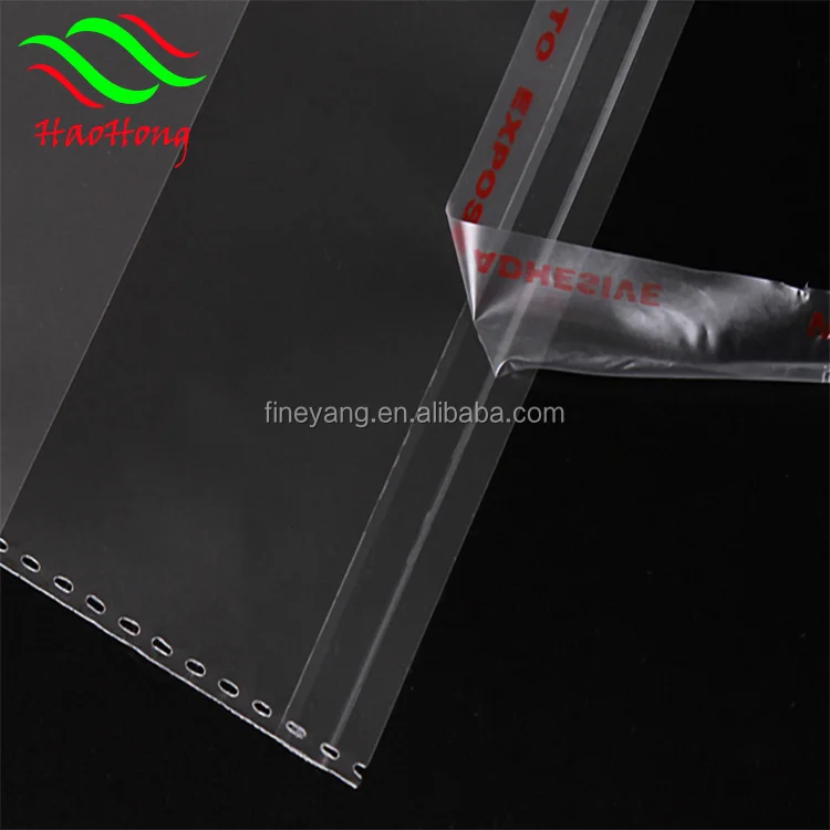 
Transparent plastic OPP bags supplier malaysia poly bag with air holes 