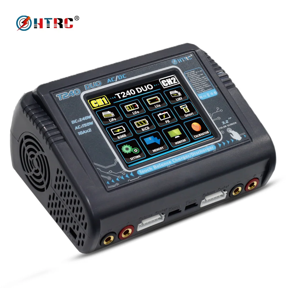 T240 DUO AC 150W DC 240W (120W * 2) 10A RC игрушка Lipo баланс зарядное устройство для LiPo LiHV LiFe Lilon NiCd NiMh Pb батарея