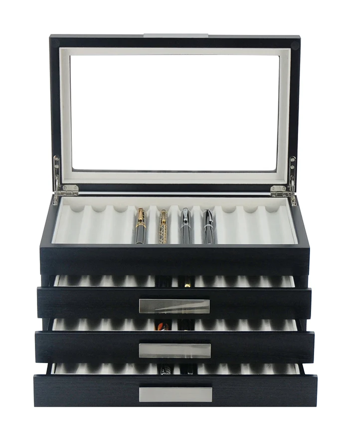 Large Fountain Pen Holder Wooden Display Box