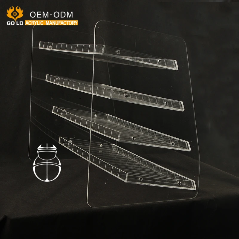 Free Design Custom Multi-tiers Clear Essential Oil Storage Rack Holder Acrylic Essential Oil Display Stand