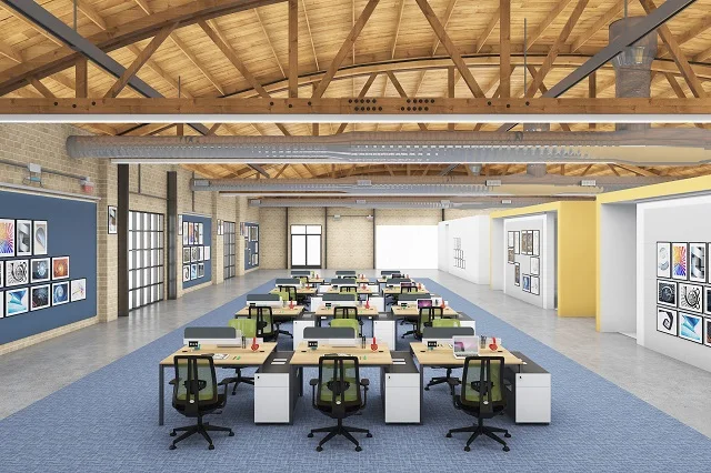 Modern office design combination series 4 person office desk