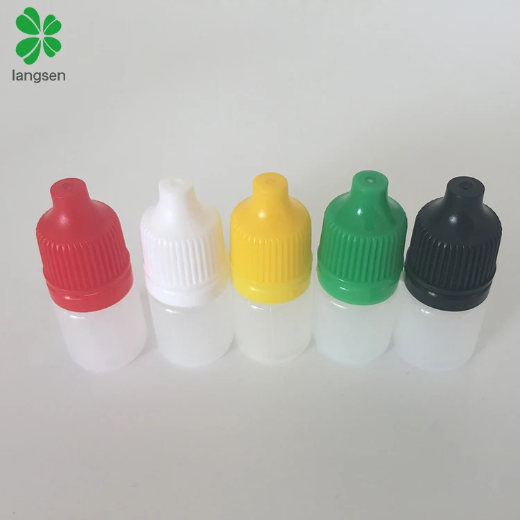 Low MOQ plastic HDPE 3ml drop bottle, liquid dropper bottle container in stock BPA free custom logo