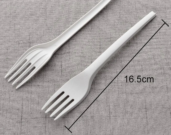 Buffet utensils catering cutlery 100% biodegradable spoon fork knife set pla pouch