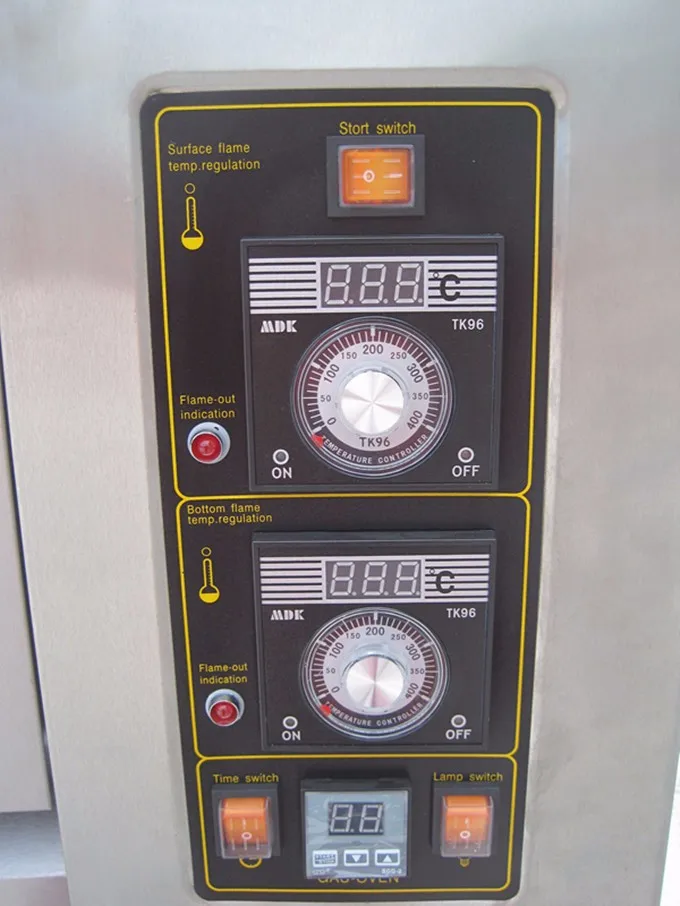 2 Deck 4 Trays Commercial Gas Oven With Stone For Pizza