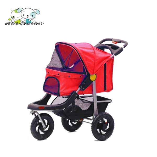 
Strong Heavy Duty 3 Air Wheel Pet Jogger Stroller 