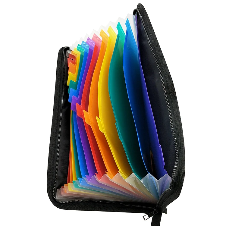 Silicone Coated Fiberglass Expanding 13 Pocket File Folder Heavy Duty Zippers Fireproof Document Bag
