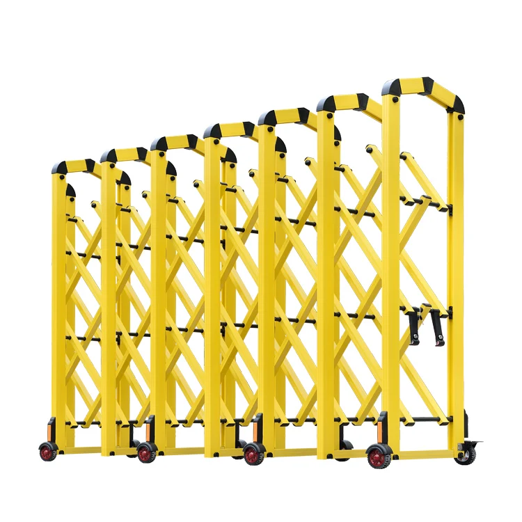Gold color quick release road fence blocker crowd control queue barrier gate